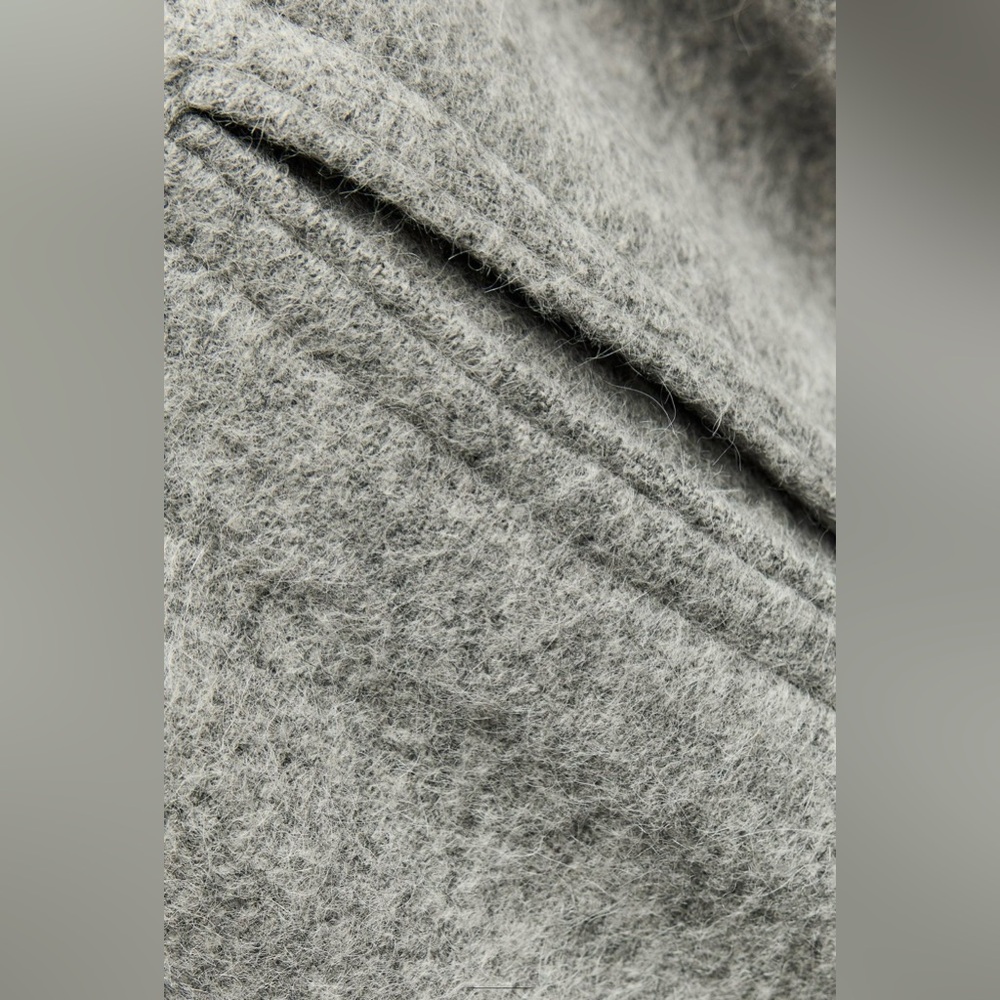 ZARA ALPACA BLEND CAPE COAT WITH SCARF ZW COLLECTION, size MEDIUM, NWT - Picture 11 of 13